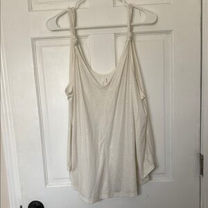 NWT Anthropologie Gold Shimmer Cream Swing Tank